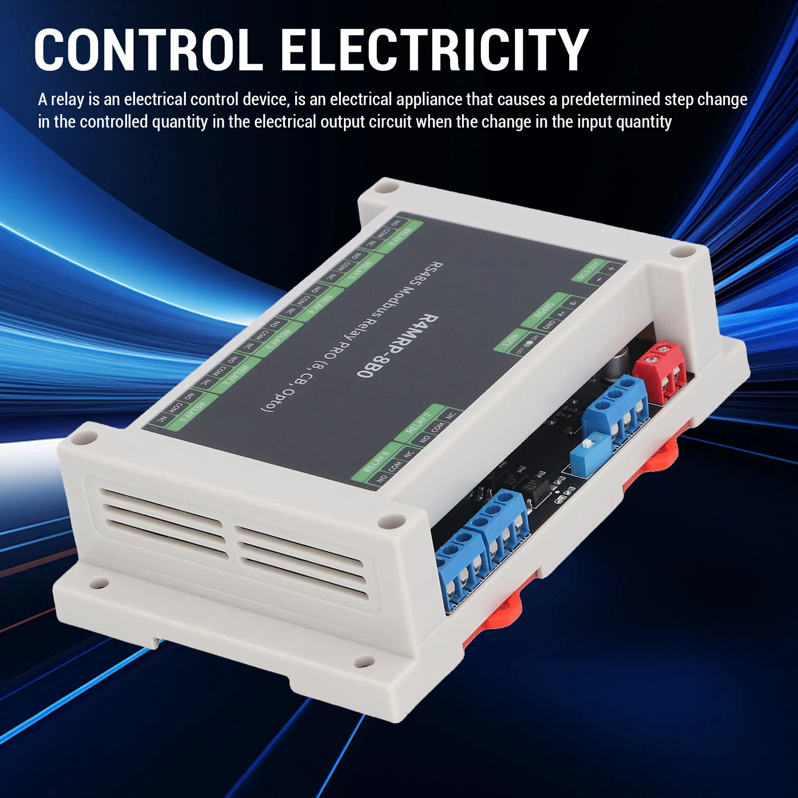 Module de relais 8 canaux 485 Rail RTU, Module d'isolation optocoupleur pour l'automatisation industrielle