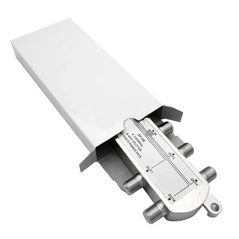31BA 8-Way Coxial Cable Splitter Resistance Resistance Spreatite Alloy Godo
