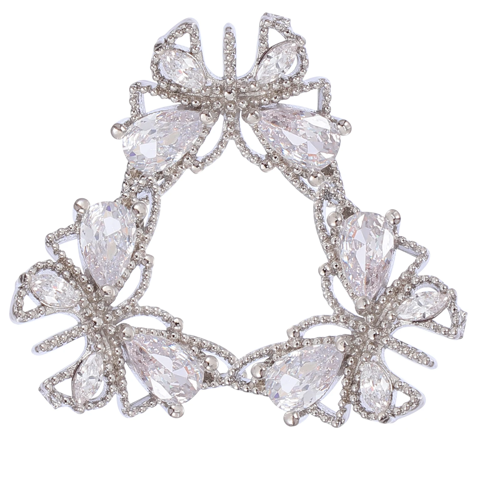 

3 Pcs Zircon Nail Studs Elegant Metal Decoration Manicure Decals DIY Gems Birthday Gift Japanese Style Sweet Beautiful Home