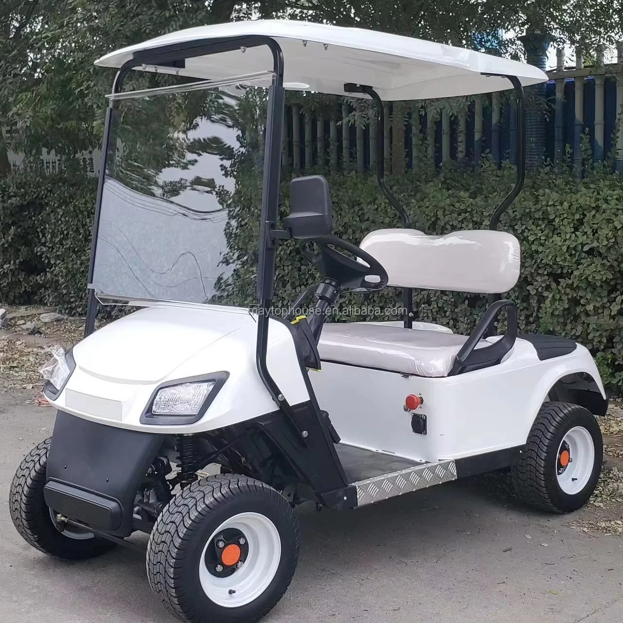 2 Seater Electric Golf Cart 4 Wheel Compact Utility Vehicle for Golf Course Community Transportation