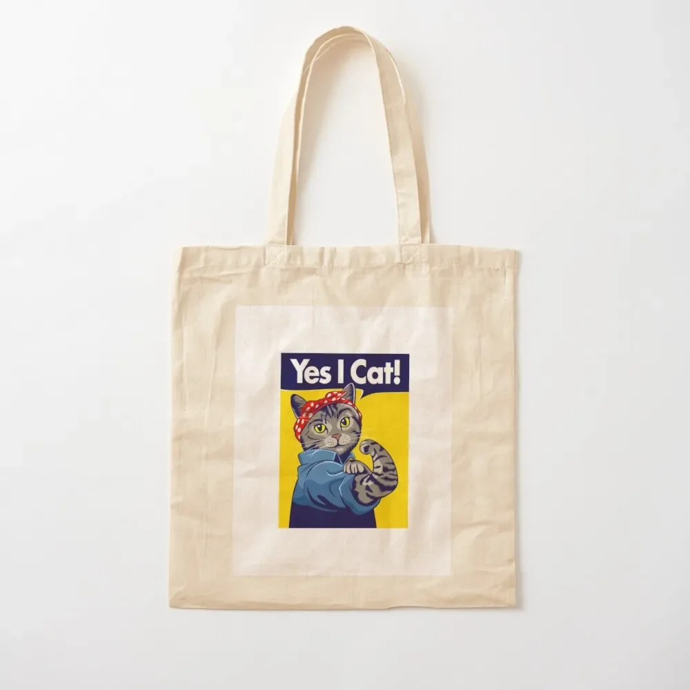 

Yes I cat Tote Bag tote bags aesthetic large size cloth bag men Bag