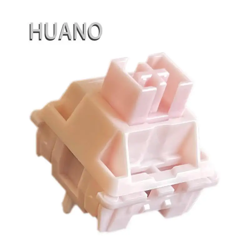 HUANO Sakura Switch Linear 5 Pin 35g Hot Swap Mechanical keyboard Switches POK POM PA66 Linear 23.55mm Japan Spring Lubricated