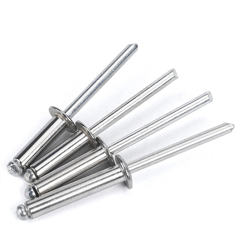 50x M2.4 M3.2 M4 M5 M6.4 304 Stainless Steel Blind Rivet Pop Round Head Decoration Nail Rivet Exhaust Rivet Pop Pull Rivets