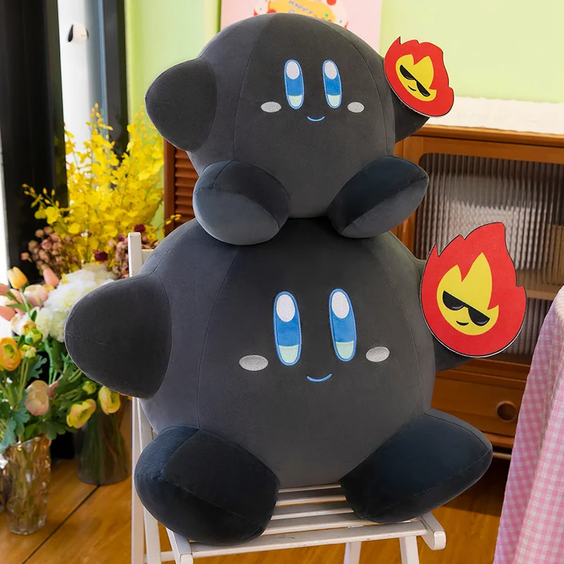 40/60cm Kirby Black Pillow Cartoon Cute Plush Toys Anime Doll Kawaii Ornament Animal Plushie Stuffed Gift for Kids Christmas