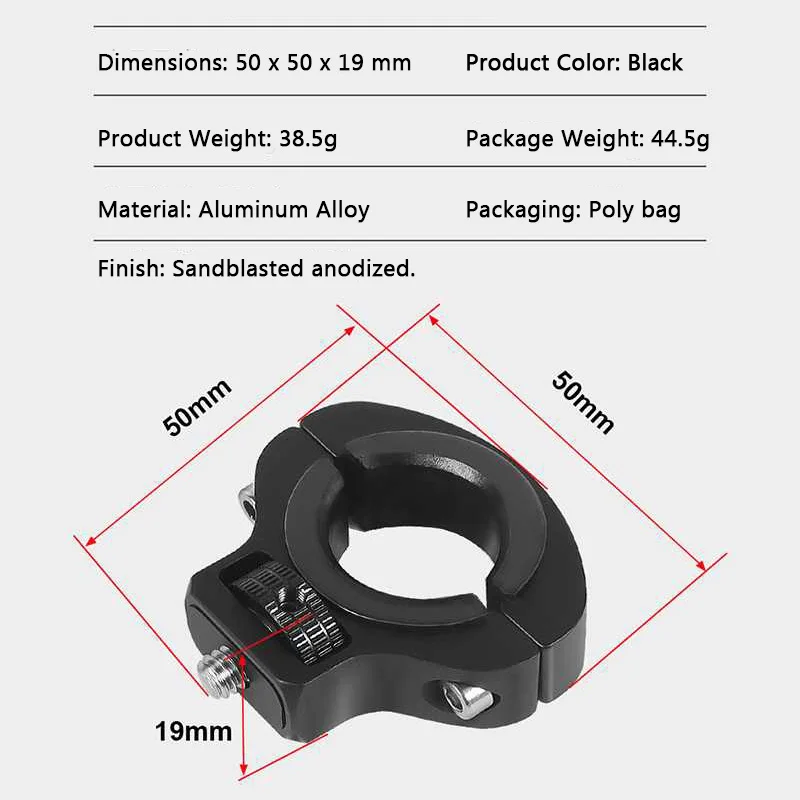 Bike Clip Mount with 1/4" Screw for Insta360 X5 X4 X3 Ace Pro Gopro 13 12 DJI Action 4 Sports Camera Gimbal Bracket Accessories view 5