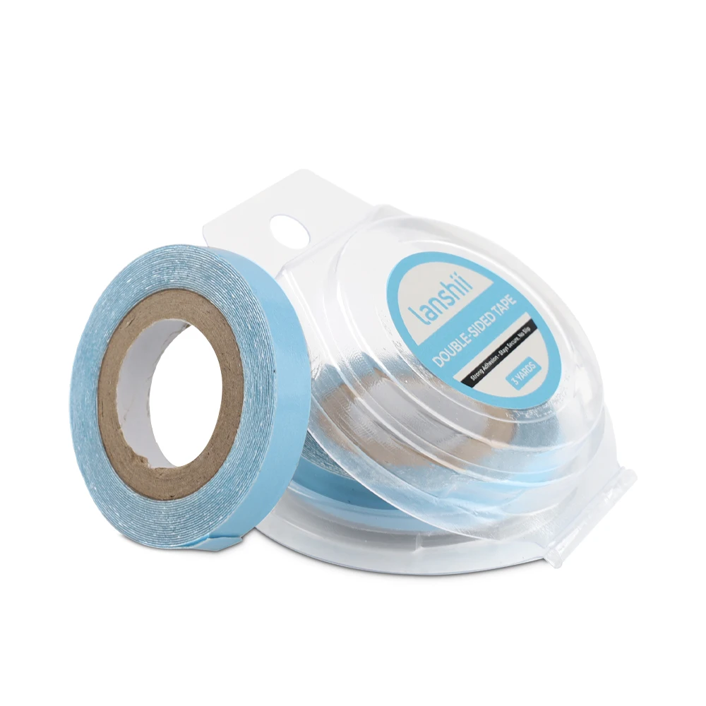 

Lanshii Universal Double Sided Tape Roll for Tape-in Hair Extensions, 3Y Strong Adhesive, Invisible Waterproof Replacement Tape