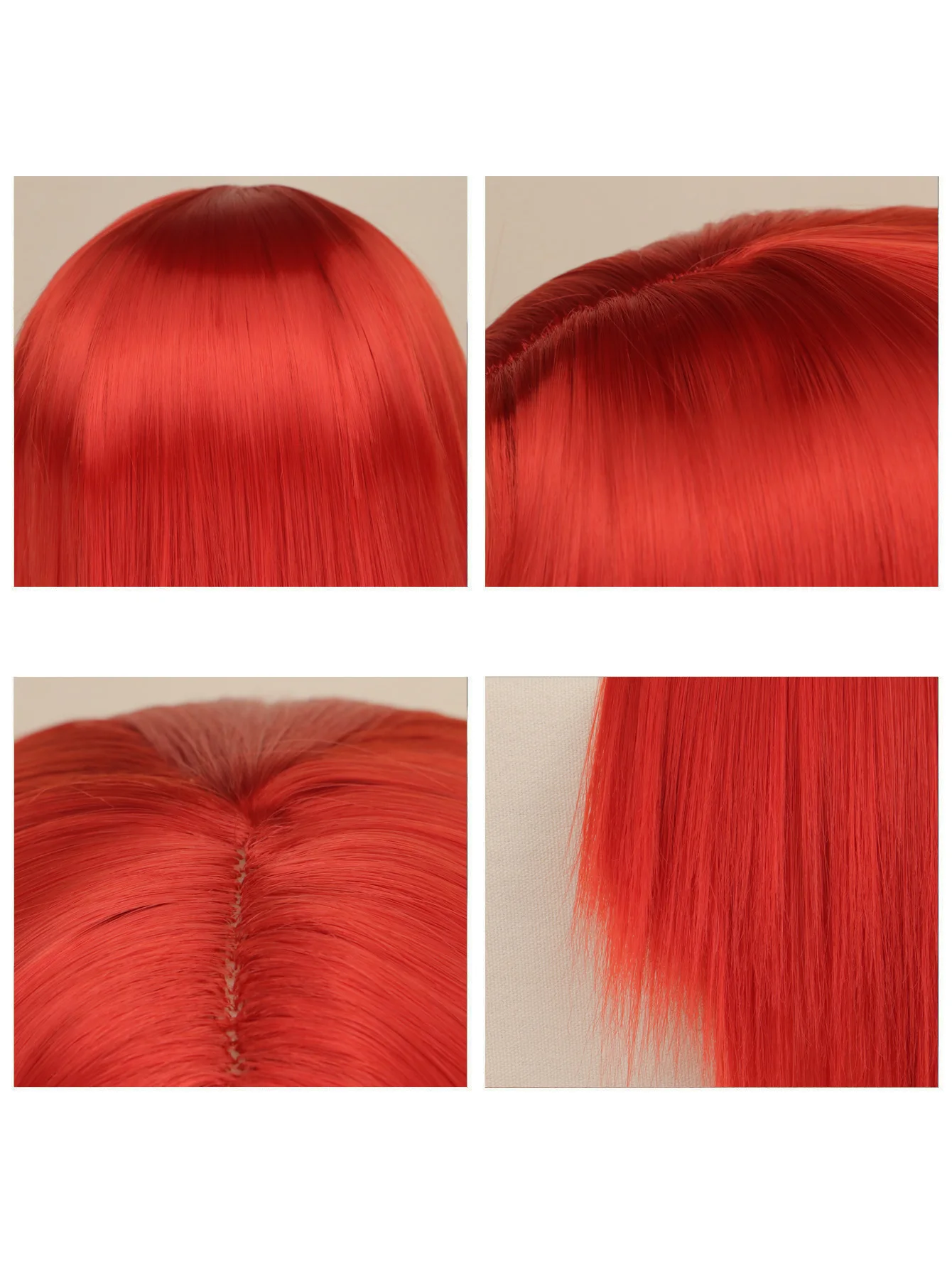 Halloween Horror Night Anime Wig Sally Cosplay Wigs Red Medium Long Straight Hair For Female