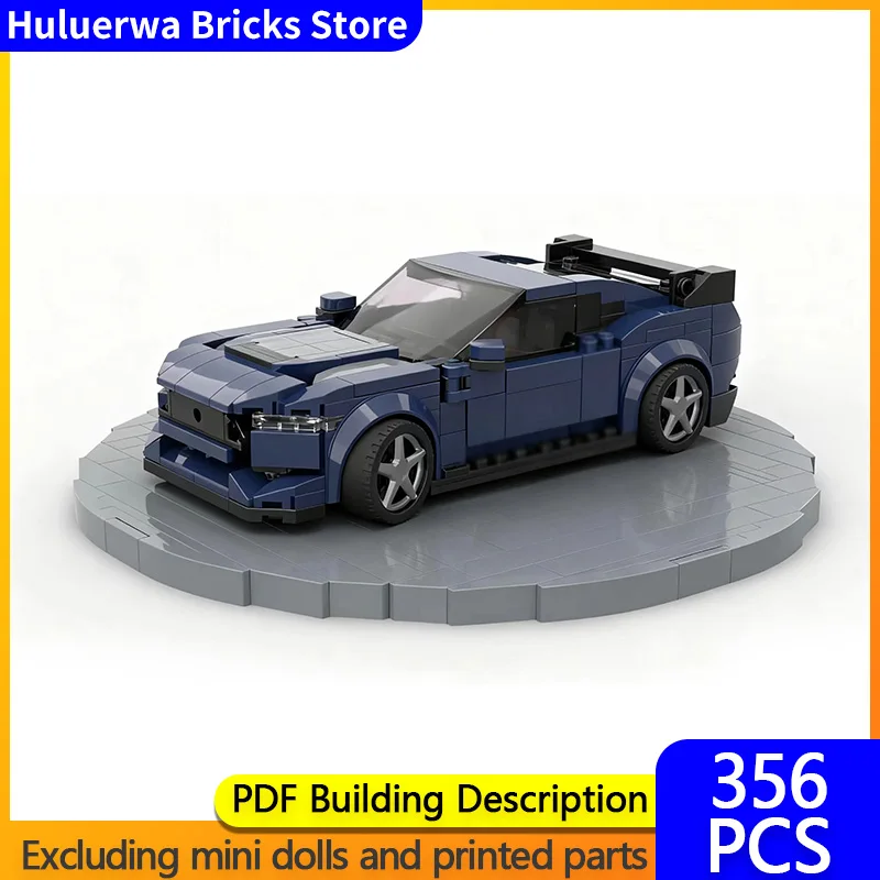 

Модель скоростного гоночного автомобиля MOC, строительные кирпичи, Mustang Dark Horse, гиперкар, модульная технология, детские праздничные подарки, сборные игрушки
