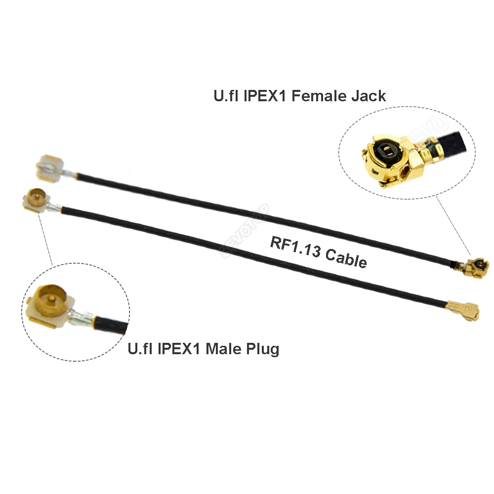 5pcs/Lot RF113 IPEX-1 Compatible to IPEX-1 Compatible Male/Female RF1.13 Pigtail Jumper RF Coaxial WIFI Antenna Extension Cable