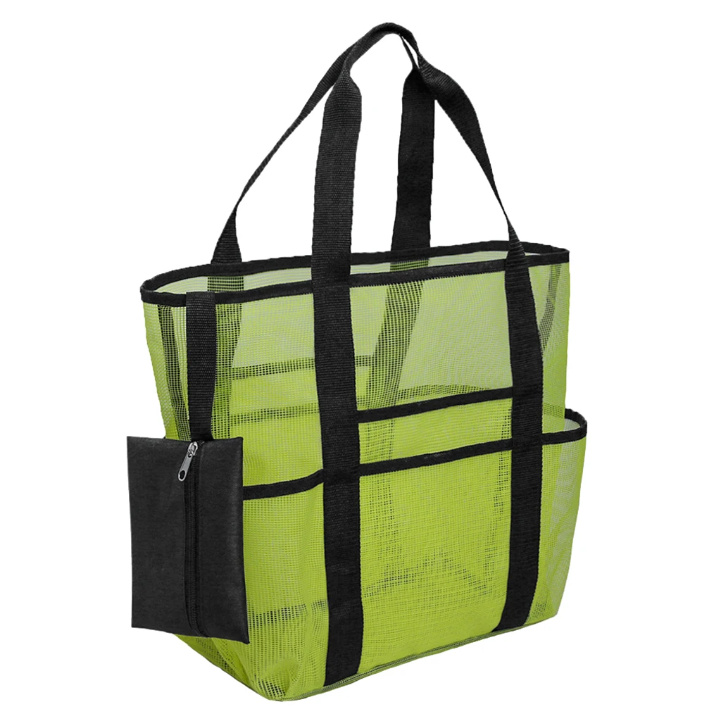 Mesh Shopping Bag Handbag Beach Picnic Storage Bag Organizer