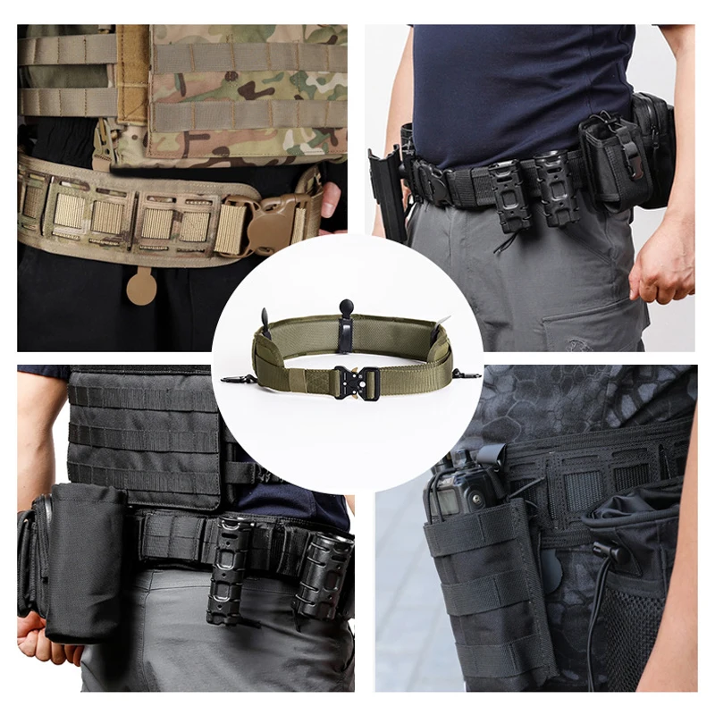 Tactical Belt Molle War Battle Military Equipment Nylon Girdle Adjustable Army Waistband Waist Support Working Hunting Belt