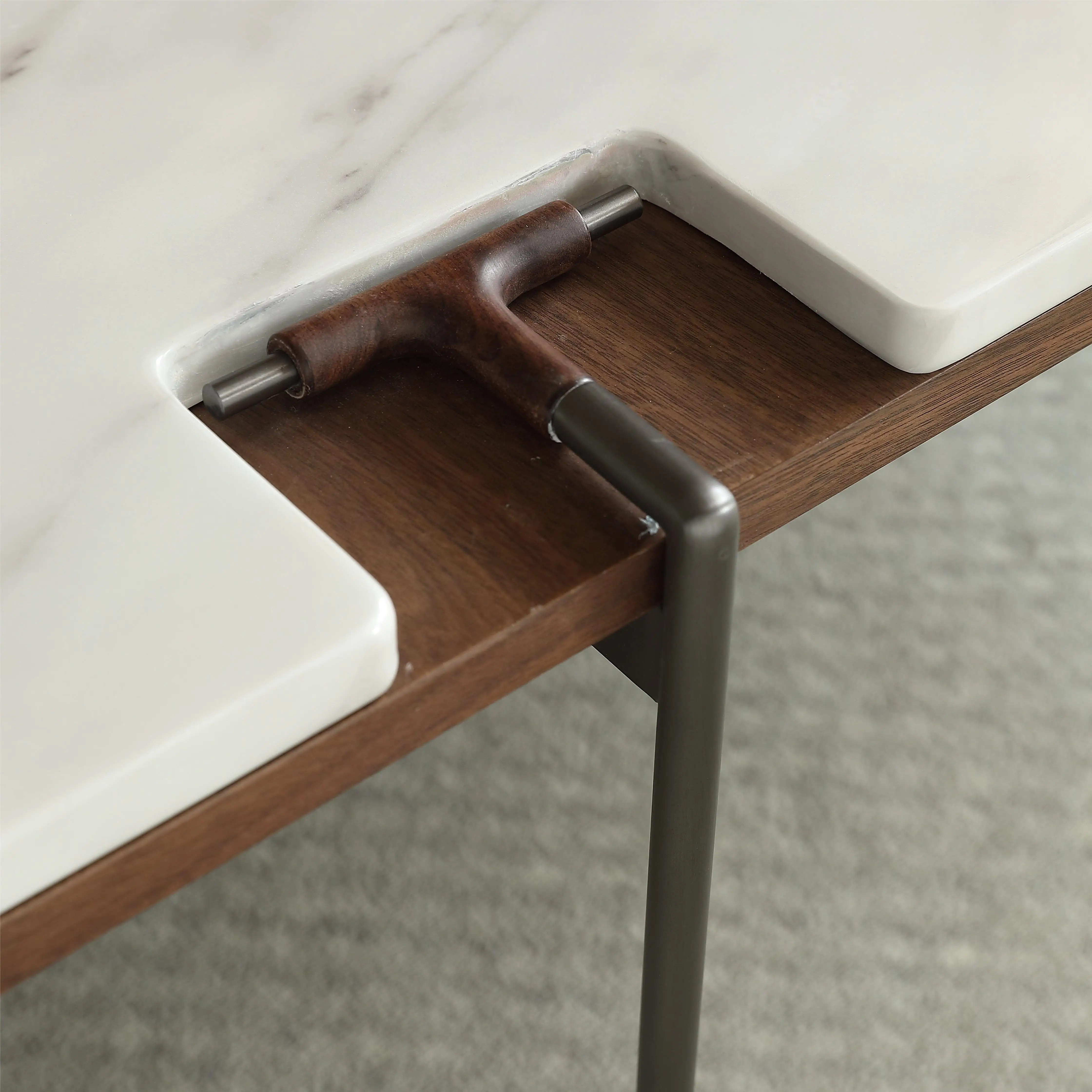 طاولة قهوة مستطيلة من حجر الرخام لغرفة المعيشة طاولة قهوة عالية الجودة #5