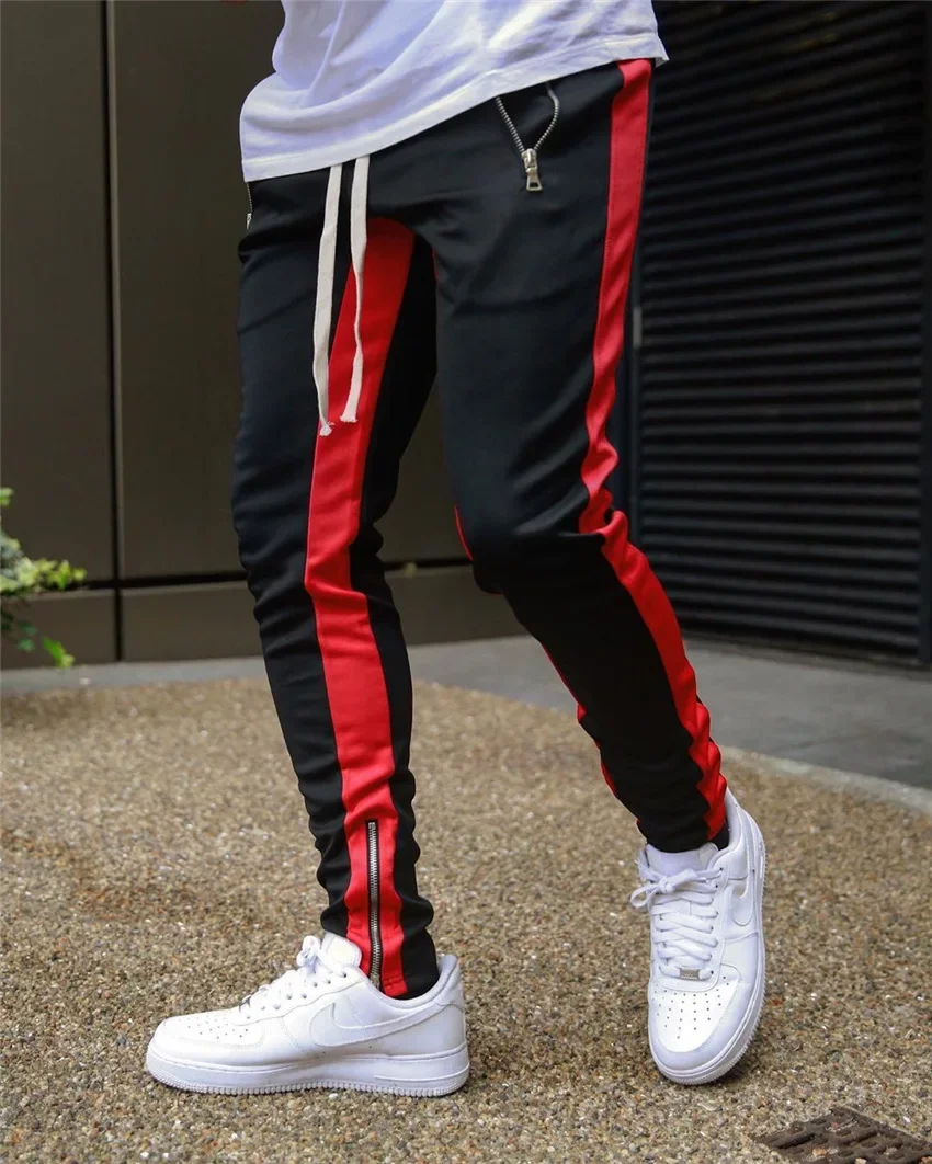 New Mens Casual Fashion Pants Sportswear Skinny Male Trousers Gyms Tracksuits Bottoms Hip Hop Streetwear Joggers Sweatpants K191