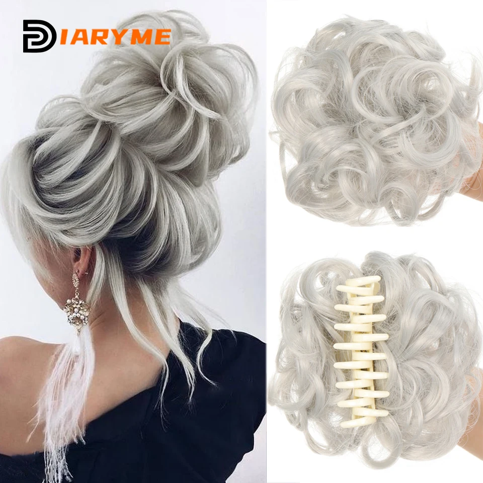 Synthetic Claw Chignon Hair Extension Wedding Updo Hair Bun Curly Messy  Scrunchy Fake Hair Chignon Natural Hairpiece Buns