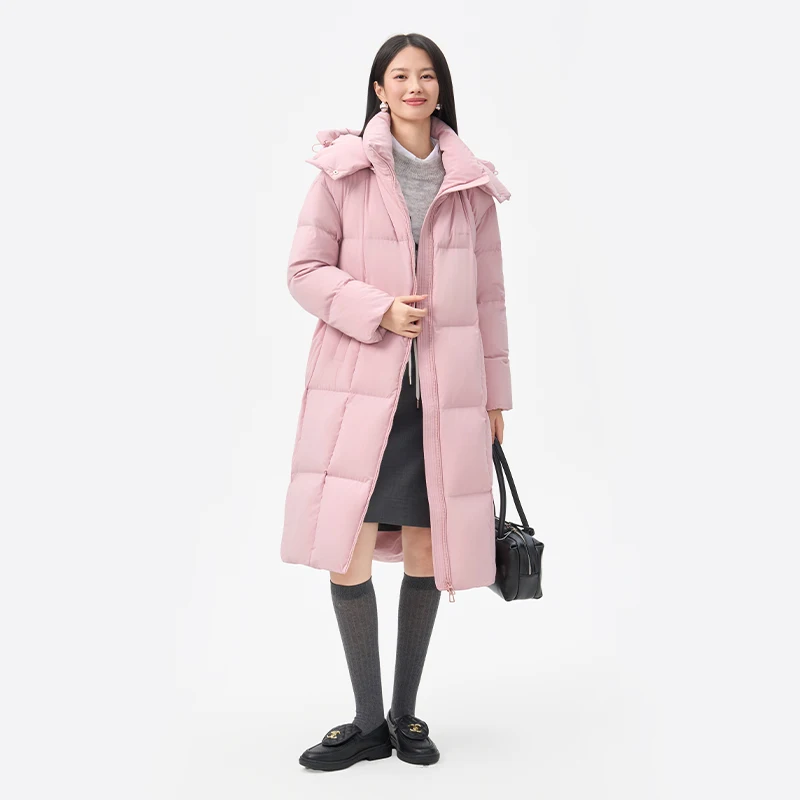 Chericom سترة منتفخة جديدة أوزة أسفل ملء الوقوف طوق يندبروف الأصفاد جيوب معطف سميكة طويلة ملابس خارجية Y318119Y