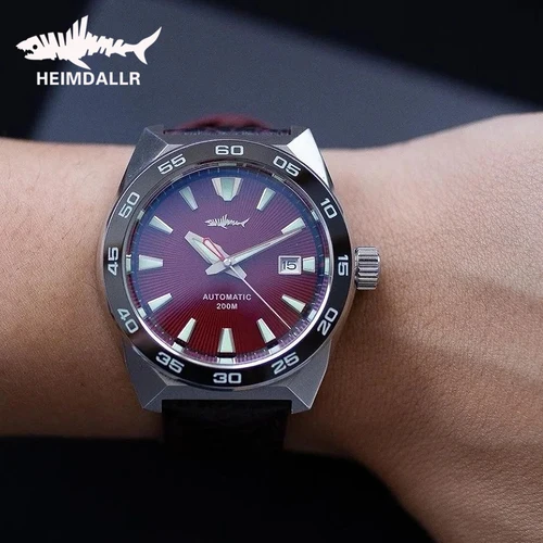 Imagen 2 del producto Heimdallr Monster Diver reloj para hombre, esfera azul escarcha, cristal de zafiro, NH35, mecánico automático, resistente al agua, 200m, luminoso completo