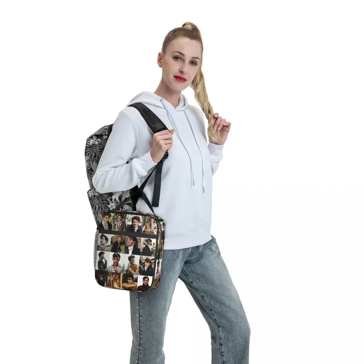 Сумка для обеда Jonathan Bailey, ланч-бокс для пикника на открытом воздухе для женщин, винтажный графический дизайн, термосумка-тоут, оксфордская сумка-холодильник