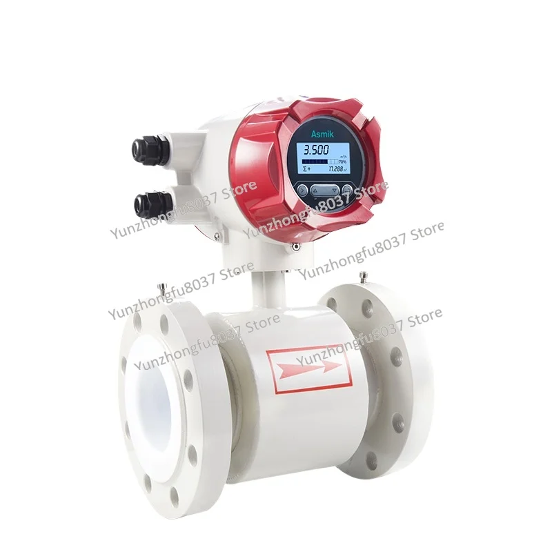 

Integrated Industrial Sewage Flowmeter Manufacturer Dn100 Electroplated Liquid Pipeline Intelligent Electromagnetic Flowmeter