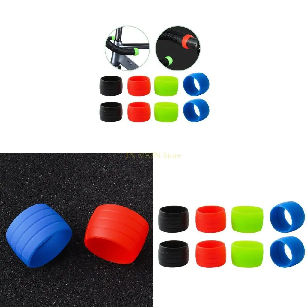 

M5TC 2Pcs Road Bike Handlebars Tape Fixing Rings Cycling Handle Grip Rings Sleeve