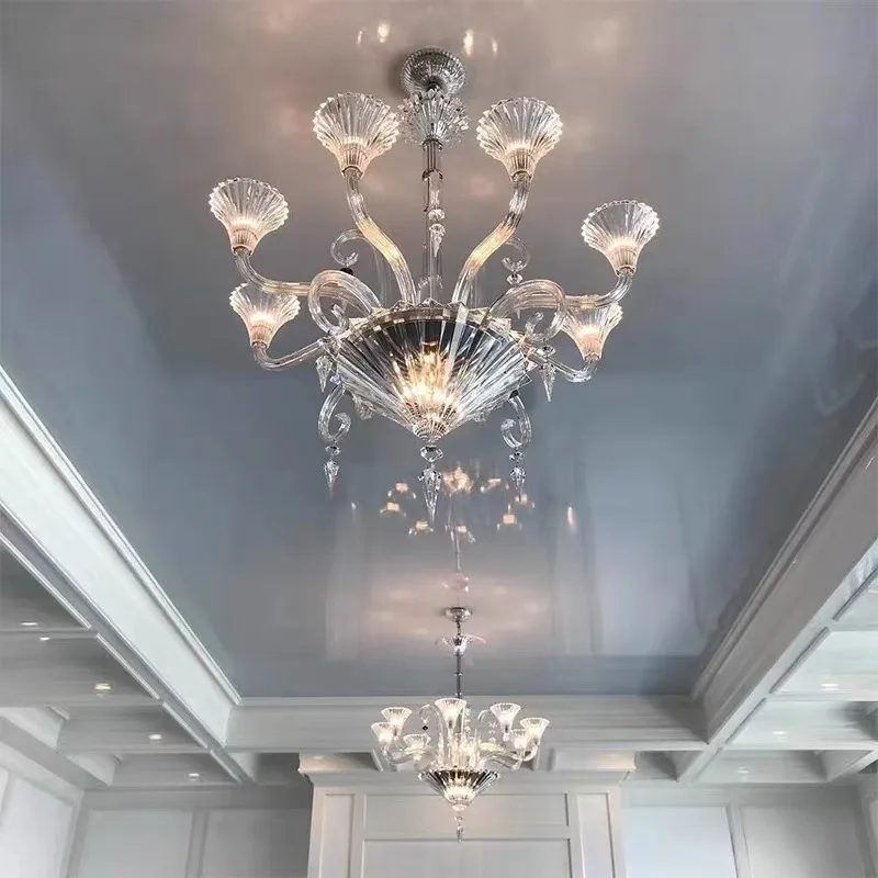 

Современная хрустальная люстра для фойе, роскошный декор для дома, хрустальный светильник для лестницы, потолочная подвесная лампа