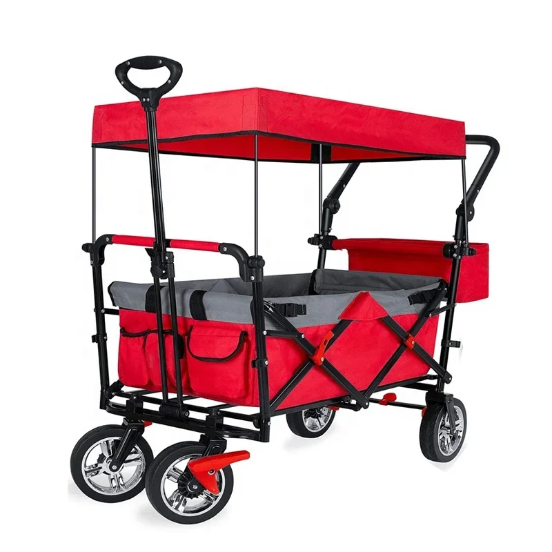 Popular Fun Hot Sale Camping Beach Folding Canopy Wagons Utility Garden outdoor Cart compact Trolley Product