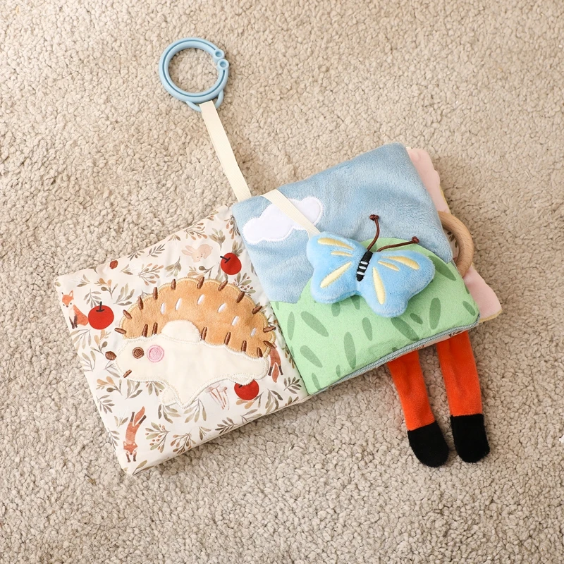 Baby Spielzeug Tuch Buch Frühe Pädagogische Baby Spielzeug Sensorischen Buch Baby Weiche Bücher Spielzeug Flauschigen Cartoon Elefanten Bücher Mit Spiegel