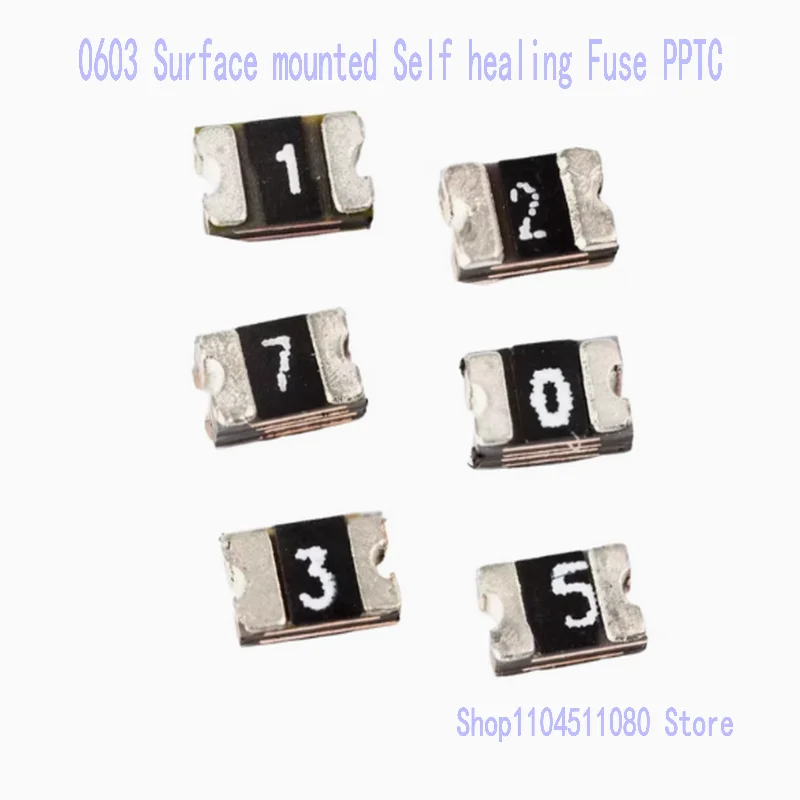 30 Buah/0603 Sekering Penyembuhan Diri Terpasang Di Permukaan PPTC SMD 0,05A 0,1A 0,2A 0,5A 1A 1,1A 2A 6V-30V