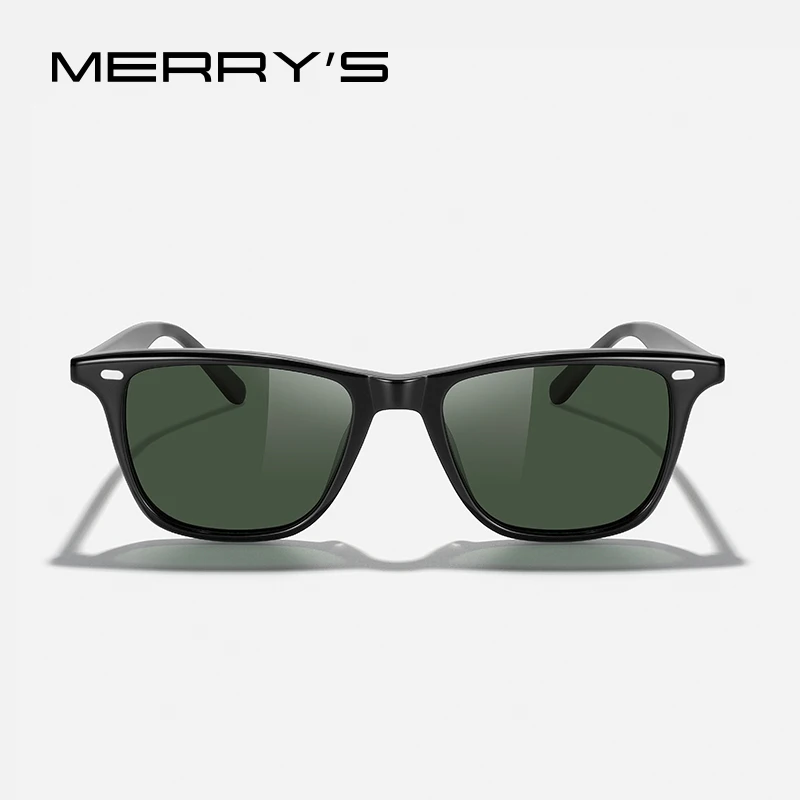 MERRYS DESIGN Retro Männer Acetat Polarisierte Sonnenbrille Frauen Vintage Quadrat Luxus Trend Sonnenbrille UV400 Schutz S8549