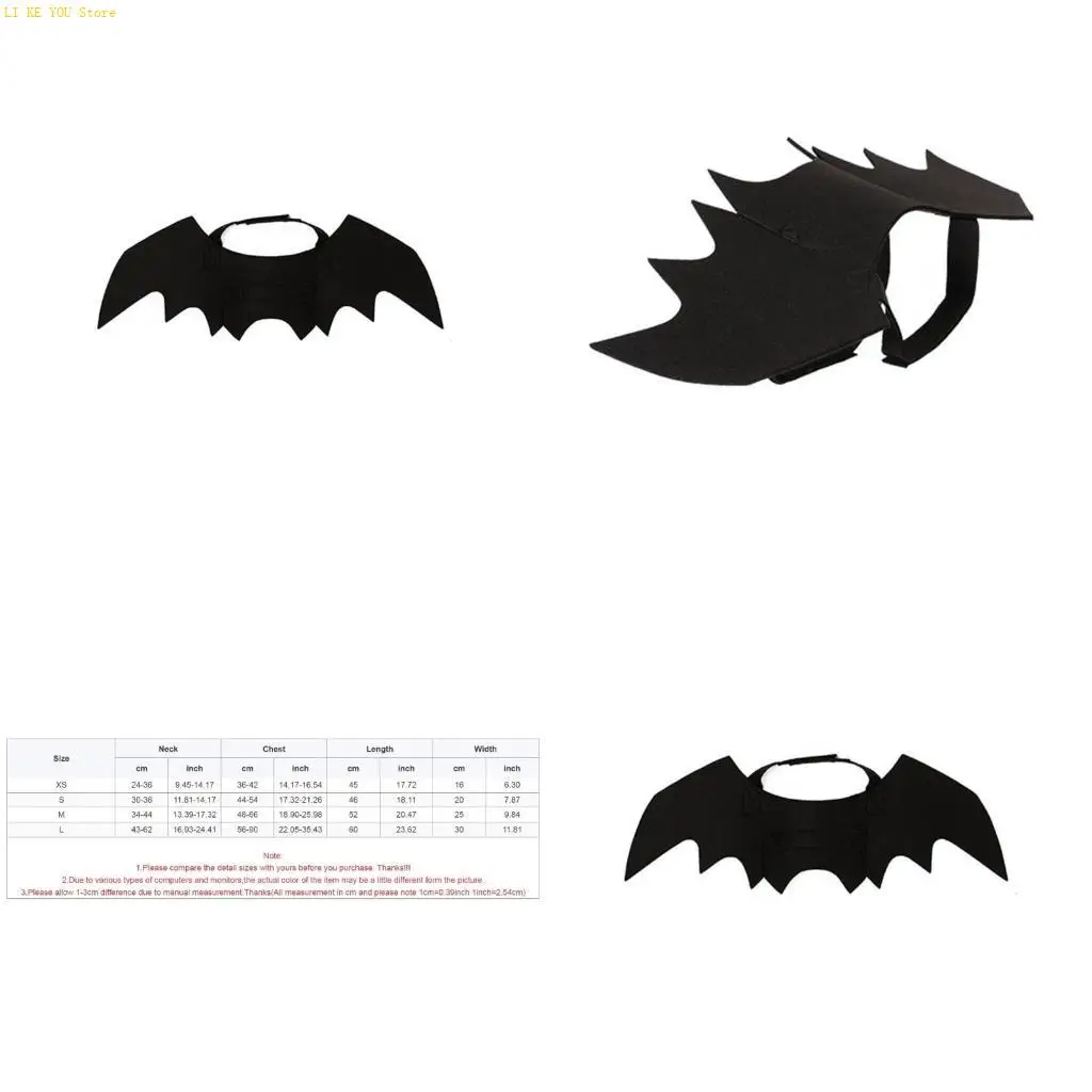 W3JE Halloween Bat Wing Costume Dress Up Accessories Cloak Festival Party Clothes