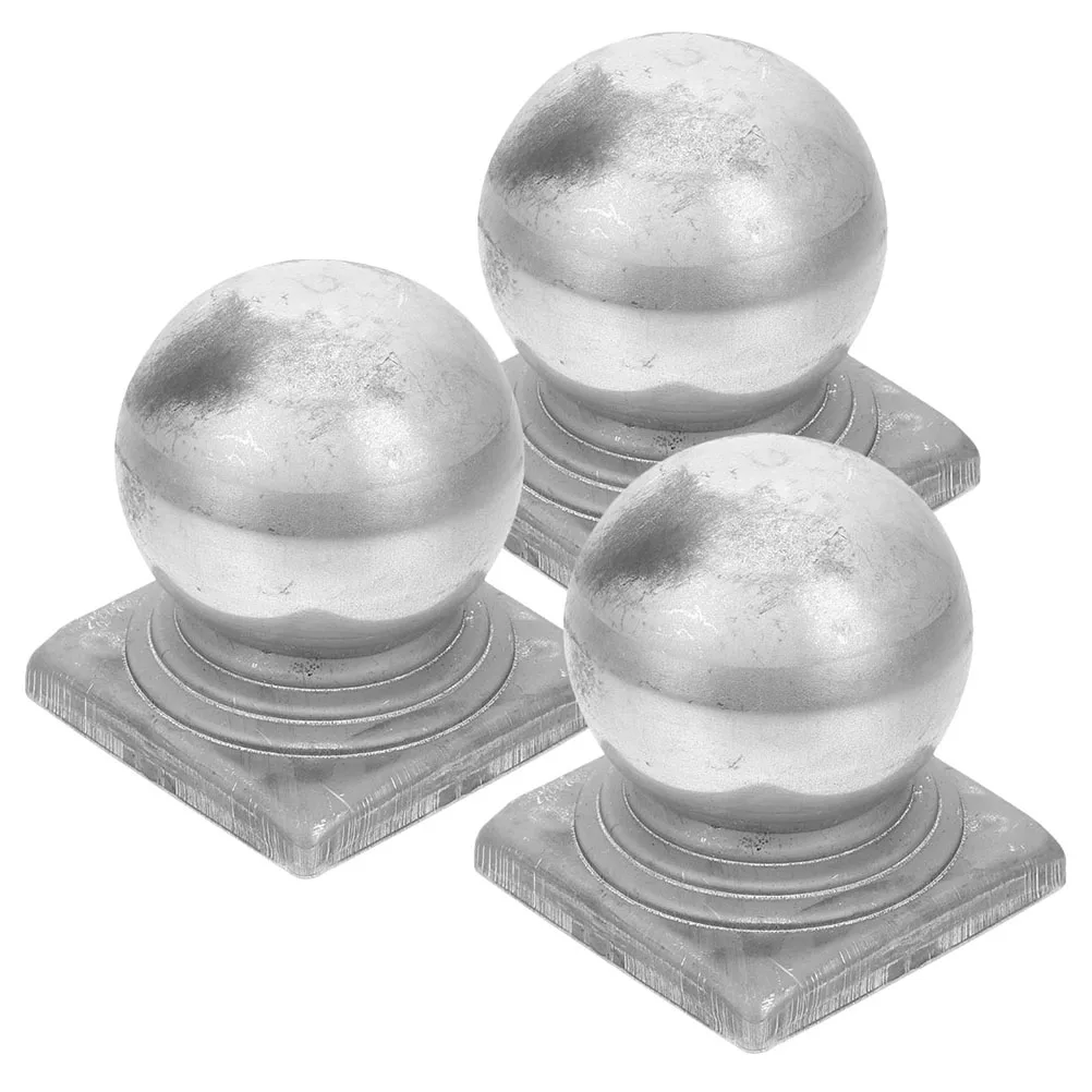 

3 Pcs Aluminum Rail Post Fence Accessory Railing Decorative Caps Cover