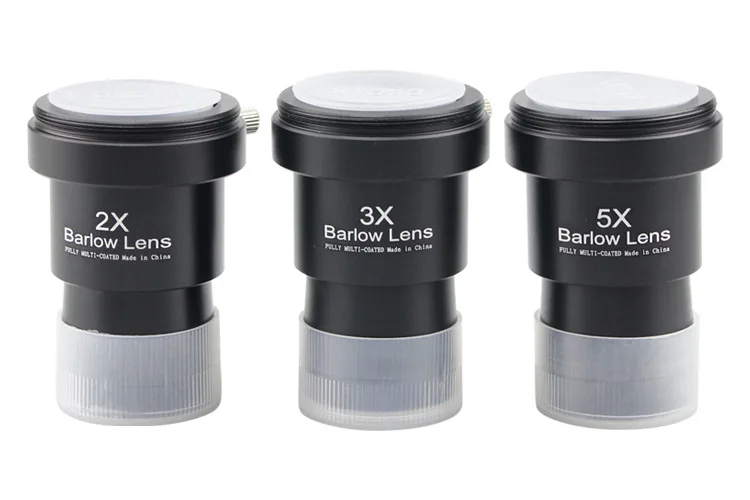 

1,25-дюймовый 2X 3X 5X набор линз Барлоу, комплект лупы для окуляра телескопа для астрономического наблюдения