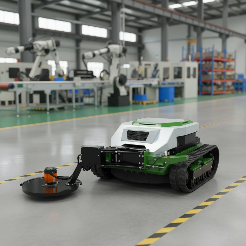 

Cordless Tracked Crawler Lawn Mower RC Automatic Mower for Garden Farm Yard