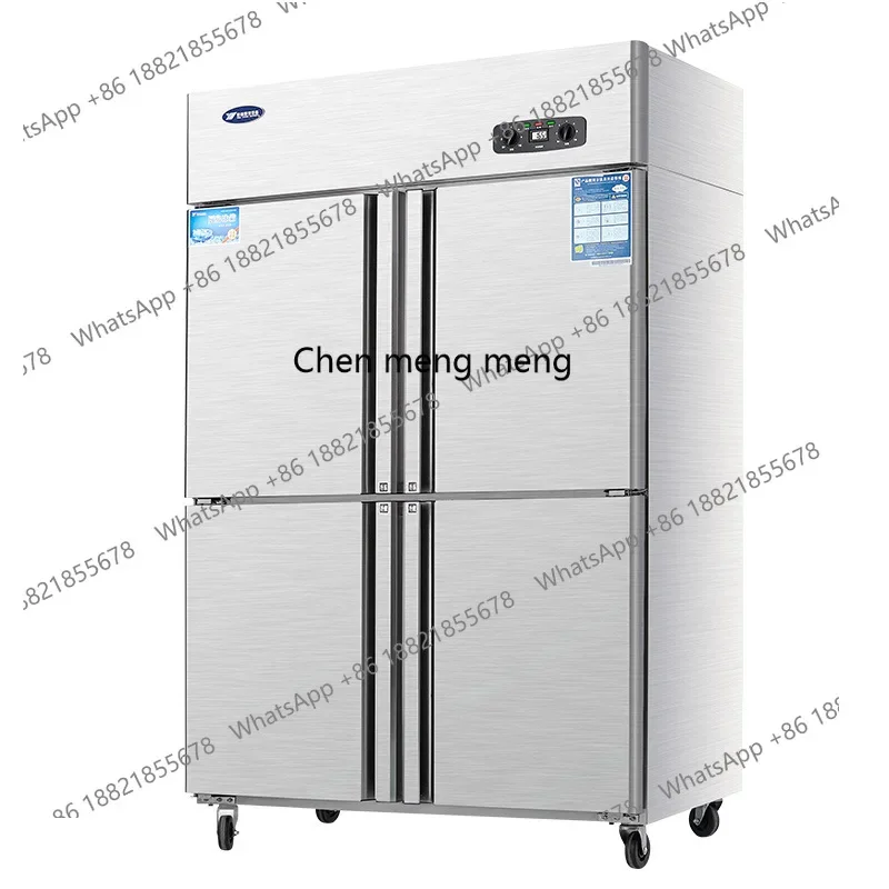 01A Four-door refrigerator fresh-keeping cabinet Commercial kitchen freezer Vertical freezer Refrigeration and freezing dual-pur