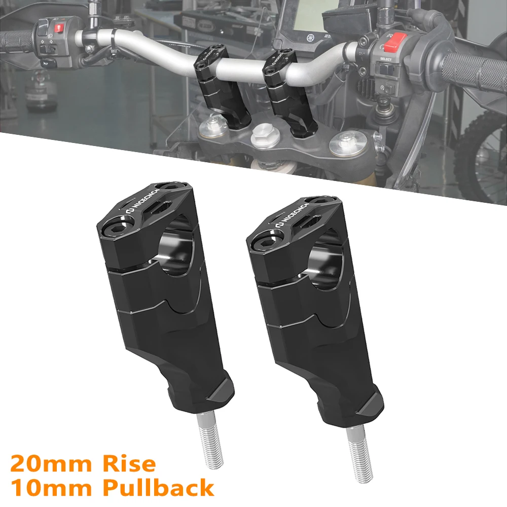 

Motorcycle 20mm Rise Handlebar Risers Handle Bar Riser for Yamaha Tenere 700/Rally XTZ700 2019-2024 Tenere 700 World Raid 2022