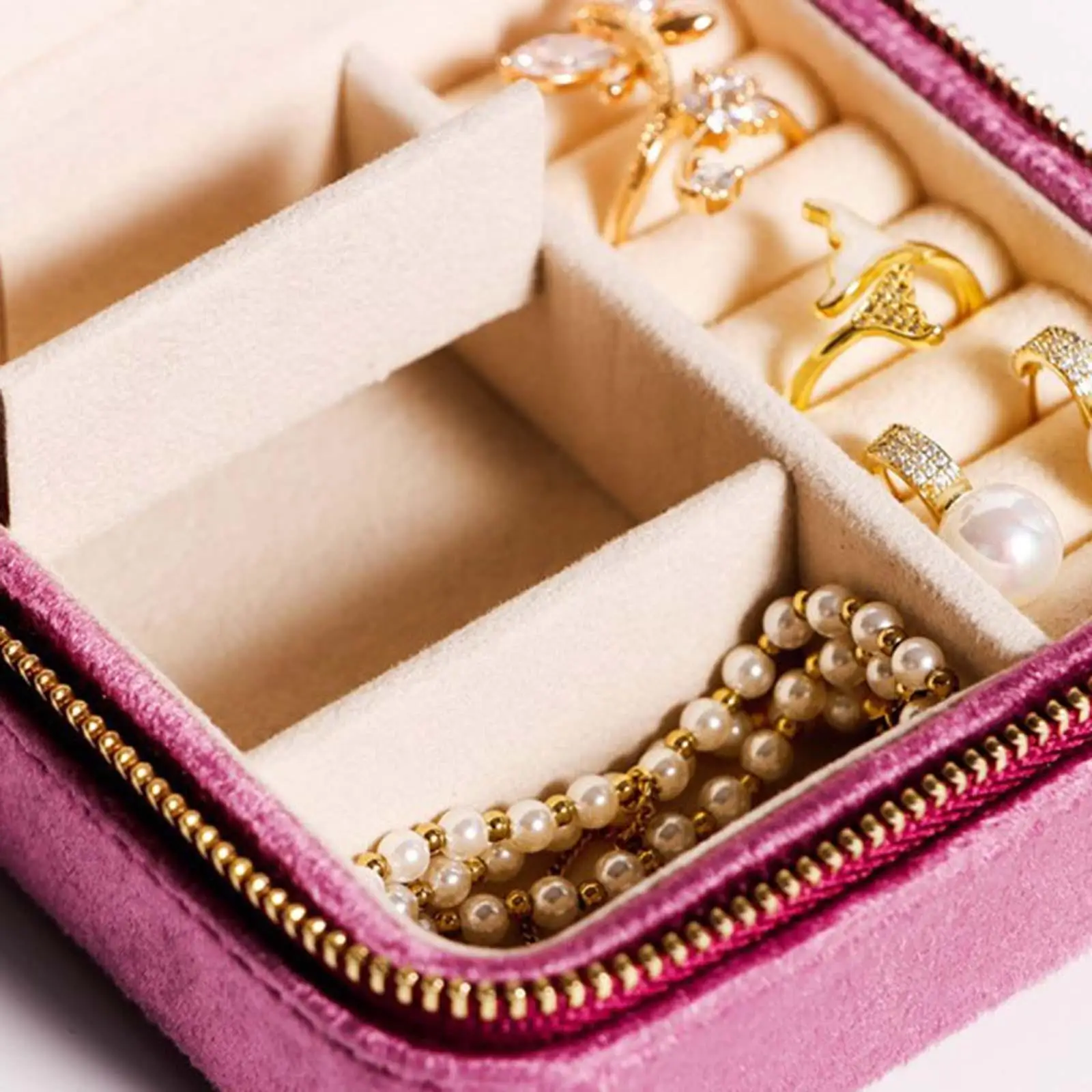 

Jewelry Organizer Box with Mirror Lightweight for Wedding Bangle Women Girls