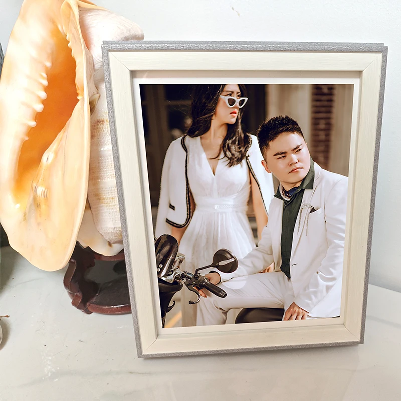 Wooden photo frame ornaments, wooden picture frames, photo decorations, souvenirs, gifts, family group photos, photo frames