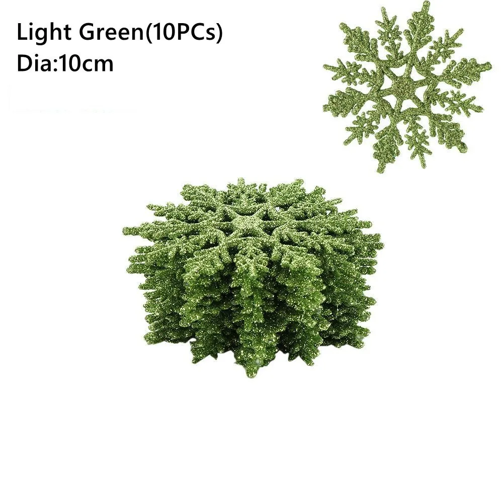 10 cm Weihnachten Glitzer Schneeflocke Hängender Anhänger DIY Handwerk Festival Dekoration Bling Bauble Festival Partyzubehör