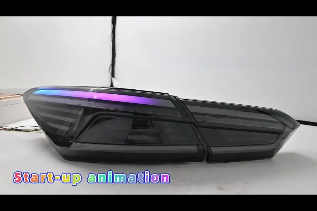 RGB Multicolor LED Tail Lights For Toyota Camry 8th 2018-2024 Rear Lamps Assembly with App Control Dynamic Light Show 2PCS