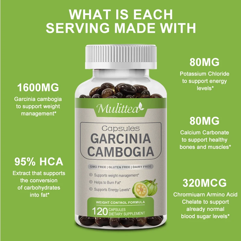 Hot Sale 2Bottles Garlic Capsules & Garcinia Cambodia Capsules High quality raw materials Helps with calorie balance