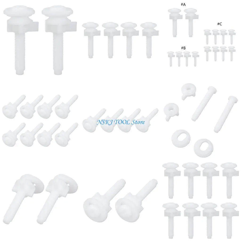 

L8RC Effective Toilet Bolt Stable Toilet Mounting Hardware ABS Toliet Bolt for House