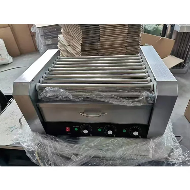 Commercial Sausage Grill, Fully Automatic Hot Dog Machine, Rotary Sausage Grill, Crispy-Skinned Sausage Grill