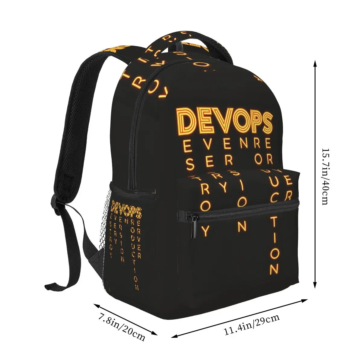Programmer The Real Definition Of Devops Computer Nerd Geek Sarcastic Backpack Student Boy Girl BookBag School Bag Shoulder Bags