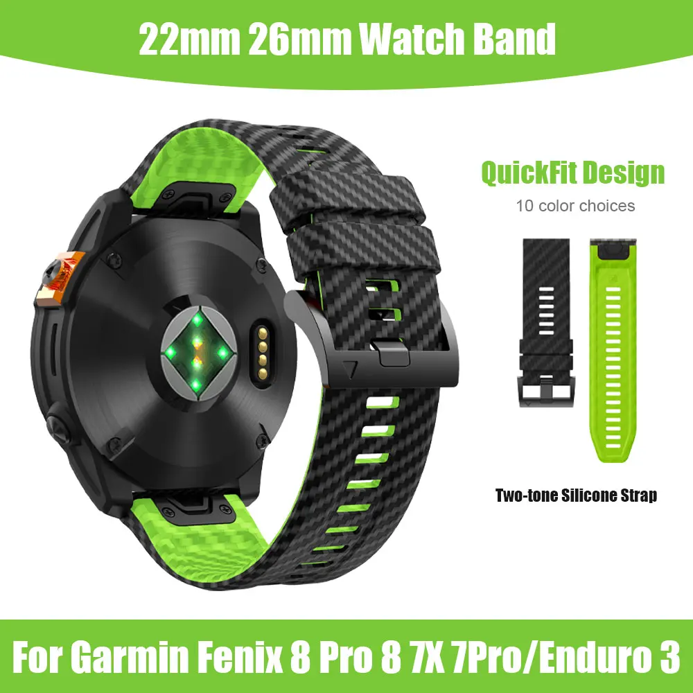 Smartwatch Silikon 26mm 22mm Uhrenarmband für Garmin Fenix 8 Pro 8 7X 7Pro/Enduro 3/Tactix 8/Instinct 2X Ersatz-Uhrenarmbänder