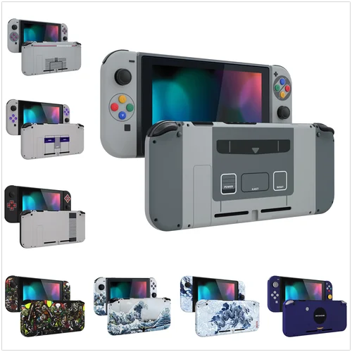 Imagen 1 del producto eXtremeRate Carcasa de placa trasera de consola con estampado personalizado y botones de juego completos para Nintendo Switch
