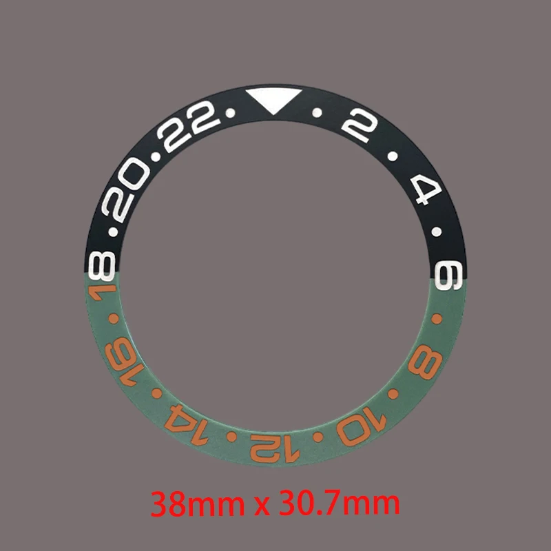 Матовый наклонный керамический безель 38 мм × 30,7 мм, кольцо-вставка подходит для SUB SKX007 SKX009 SRPD, корпус часов NH35 NH36, аксессуары для ремонта мужских часов