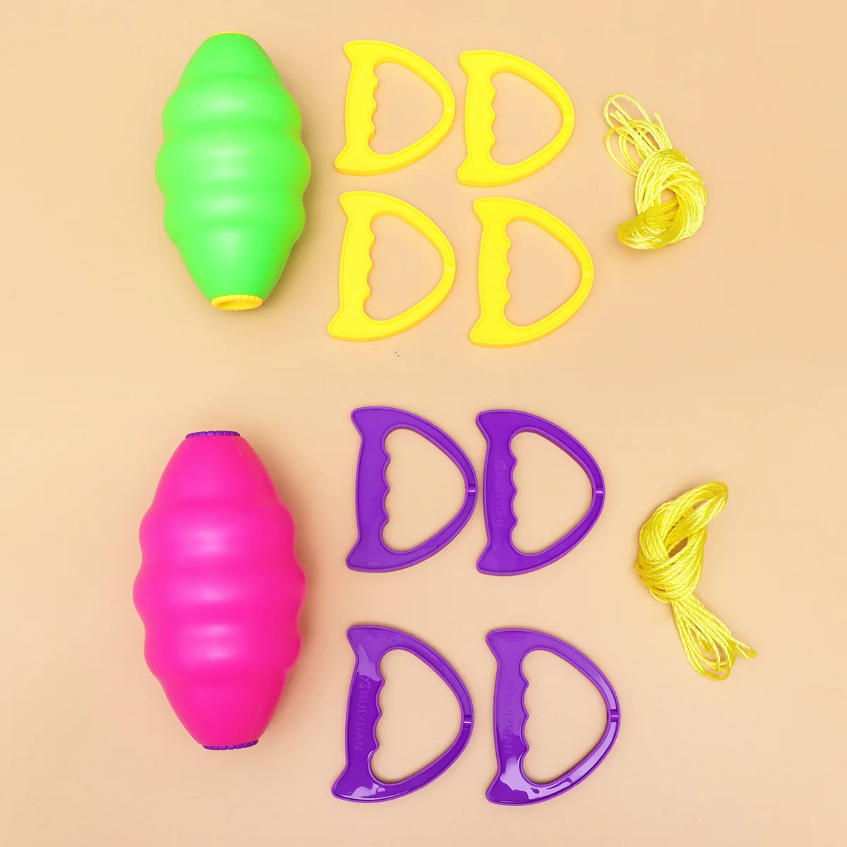 2 Pcs 당기는 공 더블 조합 장난감 부모 자식 야외 스포츠 셔틀 유치원