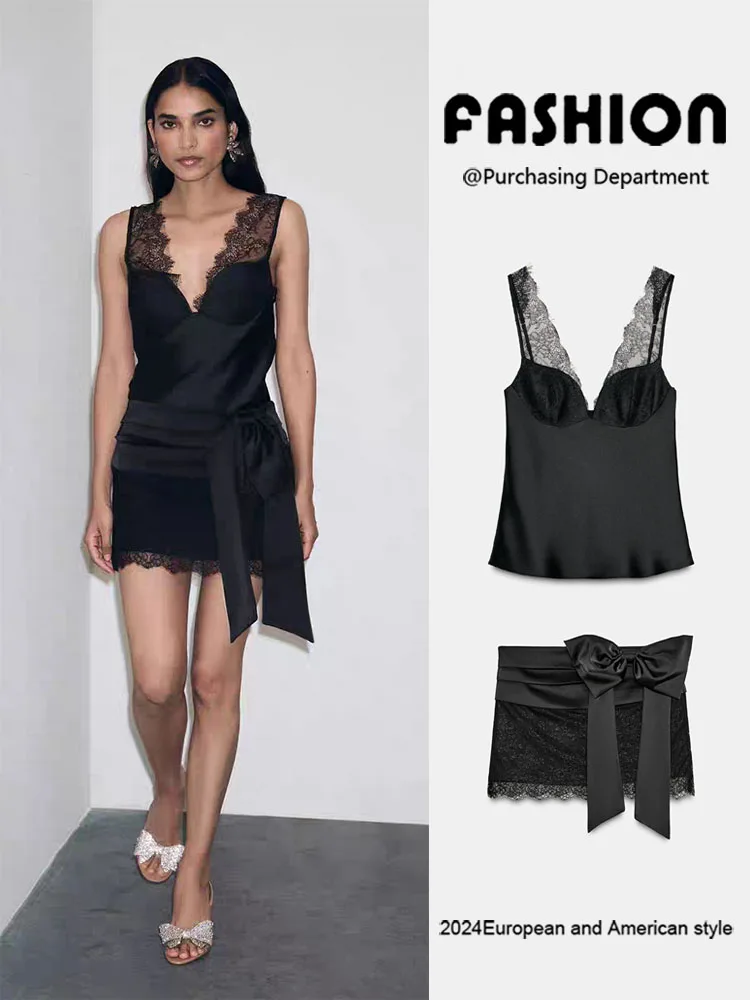 

Winter New Women's Silk Satin Texture Top Skirt Ethnic Stage Costume Premium Quali Faionable Ladies' Clothing