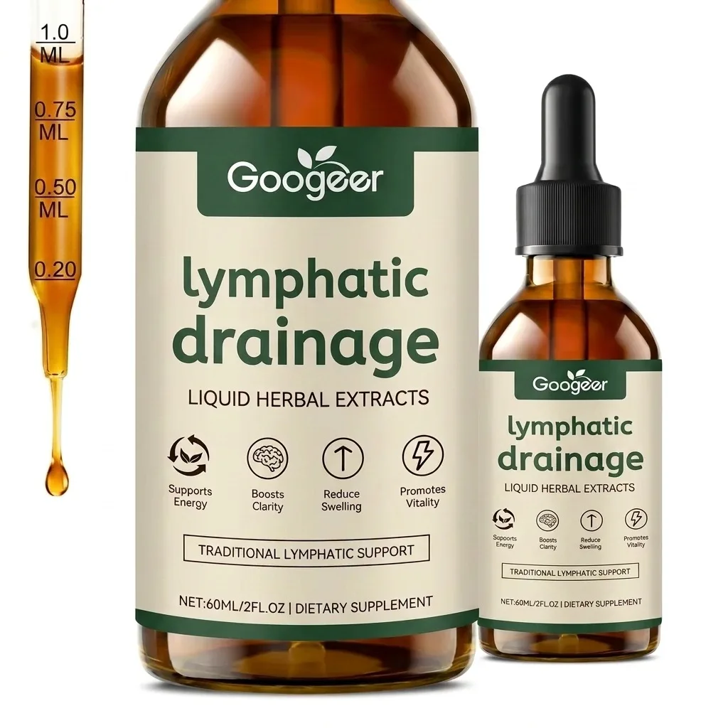 Lymphatic Drainage Liquid Herbal Extracts - Natural Support for Lymphatic System, Reduces Swelling, Boosts Energy & Vitality