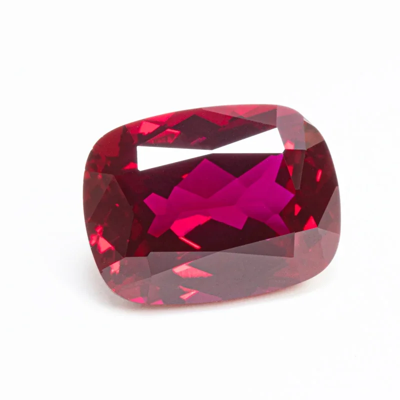 Lab Grown Ruby Pigeon Blood Red Rectangular Cushion Cut Top Quality Gemstones for DIY Jewelry Making Selectable  AGL Certificate