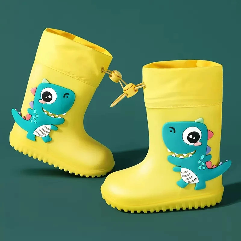 New Fashion Pink Unicorn Rain Boots Kids Water Shoes for Girl Childhood Blue Astronaut Boys Rainboots Children Waterproof Shoes